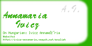 annamaria ivicz business card